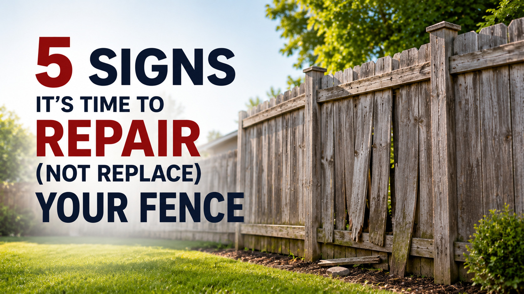 5 Signs It’s Time to Repair (Not Replace) Your Fence