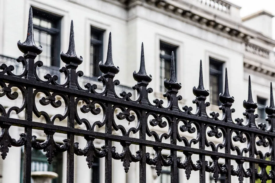 Wrought iron fence
